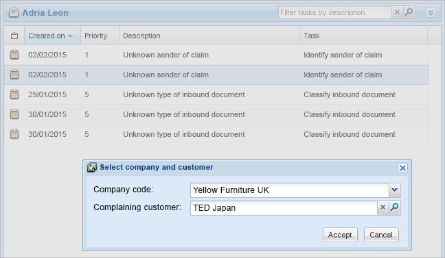 Simple dialog with two data fields.