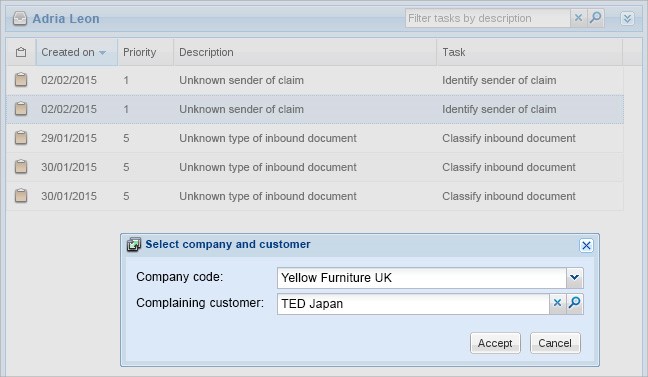 Simple dialog with two data fields.